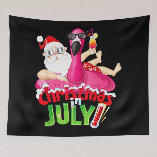 Item preview, Christmas In July Summer Holiday Flamingo Santa Vacation designed and sold by CharlieConon.
