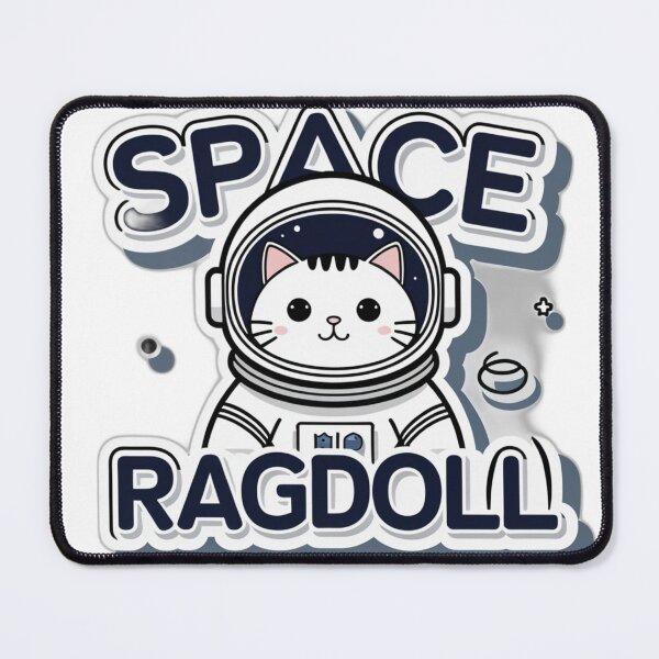 Item preview, Cute Astronaut Ragdoll Space Cat designed and sold by ThreadSignalHQ.