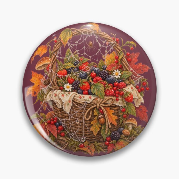 Item preview, Cottagecore Cobweb Berries Watercolor Art – Whimsical Halloween Botanical Print designed and sold by MagicMakerPh.