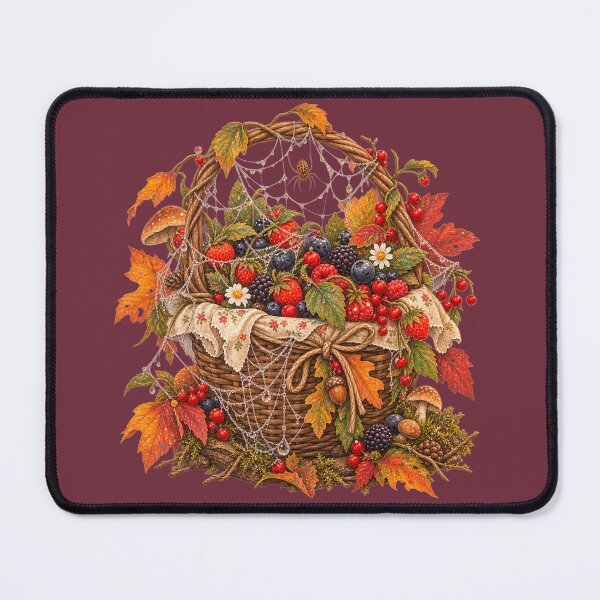 Item preview, Cottagecore Cobweb Berries Watercolor Art – Whimsical Halloween Botanical Print designed and sold by MagicMakerPh.