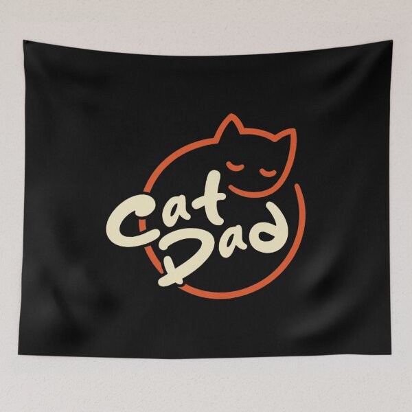 Item preview, Cat Dad Retro Circle Design designed and sold by Dmo3HarkoArt.
