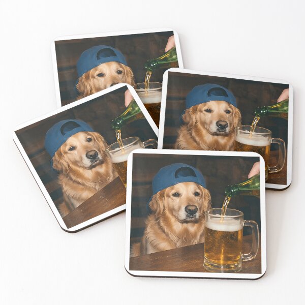 Item preview, Golden Retriever Drinking Beer Funny Dog Meme designed and sold by Newfacedesi.