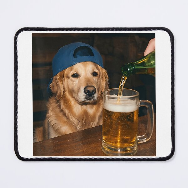 Item preview, Golden Retriever Drinking Beer Funny Dog Meme designed and sold by Newfacedesi.