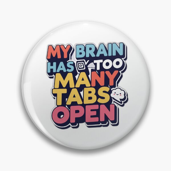 Item preview, Cute Retro Too Many Tabs Open designed and sold by ThreadSignalHQ.