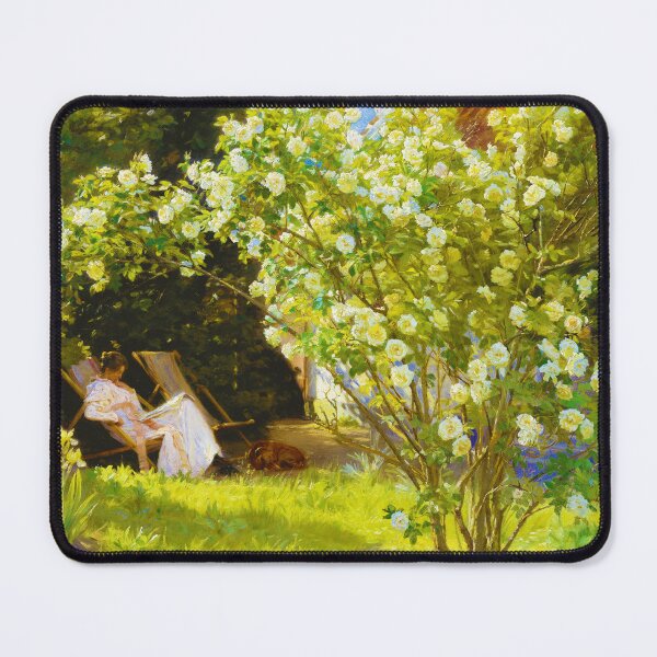 Item preview, P.S. Krøyer – Roses: Marie Krøyer Seated in the Deckchair in the Garden  designed and sold by VenusArt7.