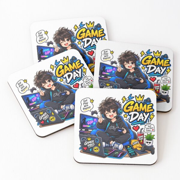 Item preview, Game Day Gamer Sticker | Cute Gamer Boy Gaming & Video Game Vibes designed and sold by Genzfirevibes.