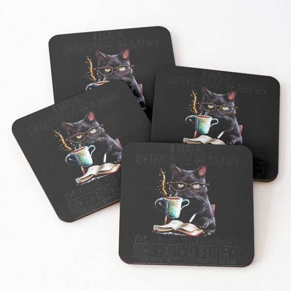 Item preview, I Have Selective Hearing I'm Sorry You Weren't Selected Today Tomorrow Isn't Looking Good Either Cat Lover Coffee Reader Introvert Sarcasm Quote designed and sold by CharlieConon.