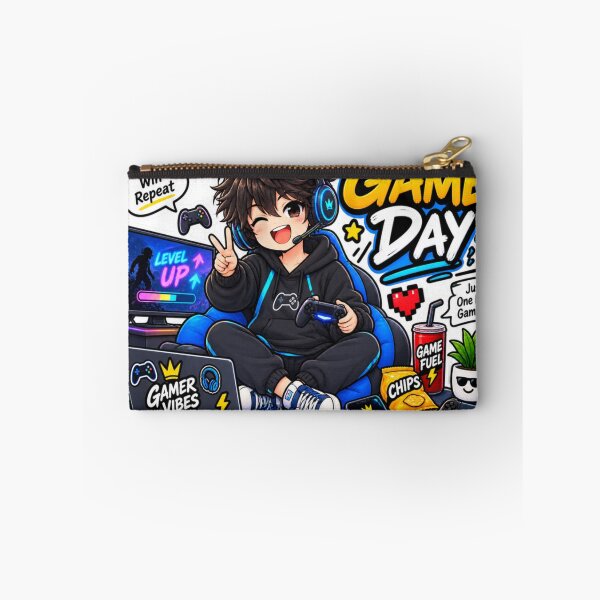 Item preview, Game Day Gamer Sticker | Cute Gamer Boy Gaming & Video Game Vibes designed and sold by Genzfirevibes.
