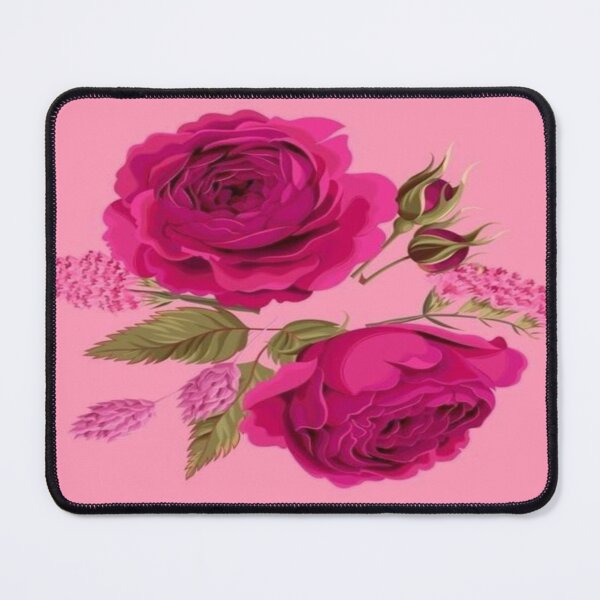 Item preview, Dreamy Roses And Buds Pink Background Artwork designed and sold by NivyasArtistry.
