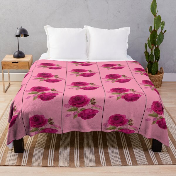 Item preview, Dreamy Roses And Buds Pink Background Artwork designed and sold by NivyasArtistry.