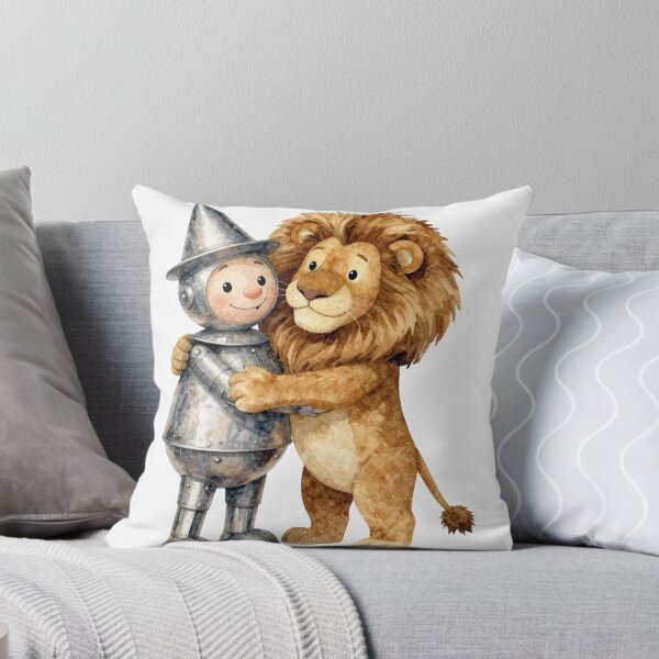 Item preview,  Tin Man and Cowardly Lion Hug Watercolor Wizard of Oz Art designed and sold by WildArtIT.