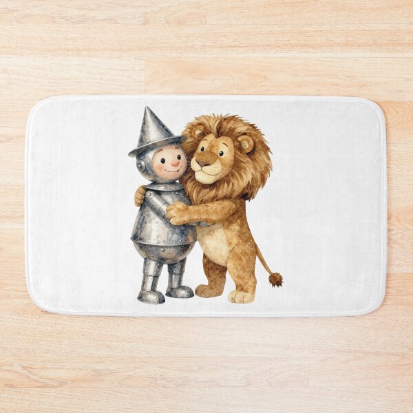 Item preview, Tin Man and Cowardly Lion Hug Watercolor Wizard of Oz Art designed and sold by WildArtIT.