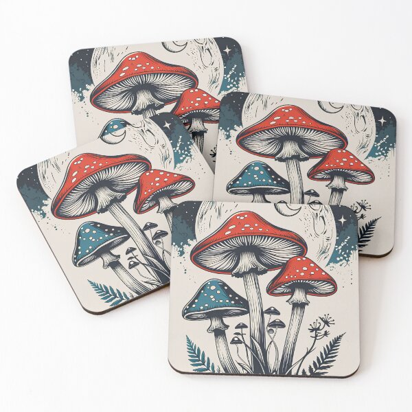 Item preview, Vintage Mystical Mushrooms Dark Academia designed and sold by ThreadSignalHQ.