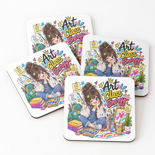 Item preview, Art Class Energy Cute Artist Sticker | Creative Girl Drawing & Painting designed and sold by Genzfirevibes.