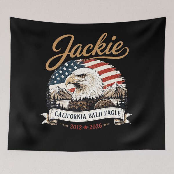 Item preview, Fly High Jackie Bald Eagle Forever Our Queen Memorial designed and sold by DavidThe1.