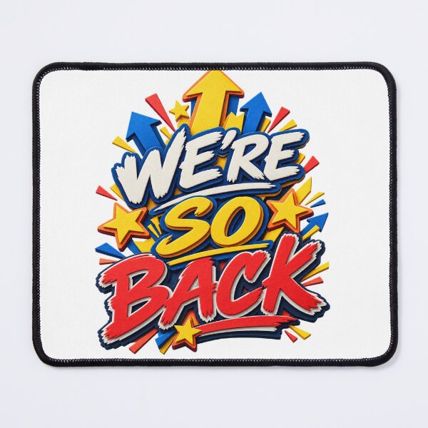 Item preview, We're So Back Energetic Papercraft Typography Design designed and sold by Promoffy.