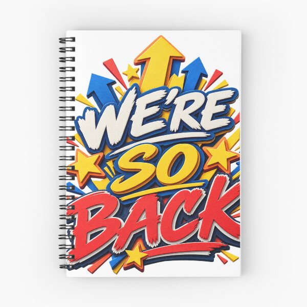 Item preview, We're So Back Energetic Papercraft Typography Design designed and sold by Promoffy.