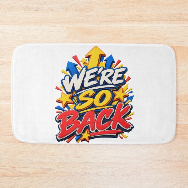 Item preview, We're So Back Energetic Papercraft Typography Design designed and sold by Promoffy.