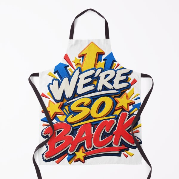 Item preview, We're So Back Energetic Papercraft Typography Design designed and sold by Promoffy.