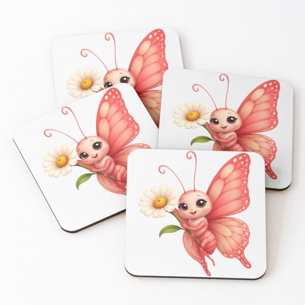 Item preview, Cute Butterfly Holding Daisy Flower designed and sold by naragon4289.