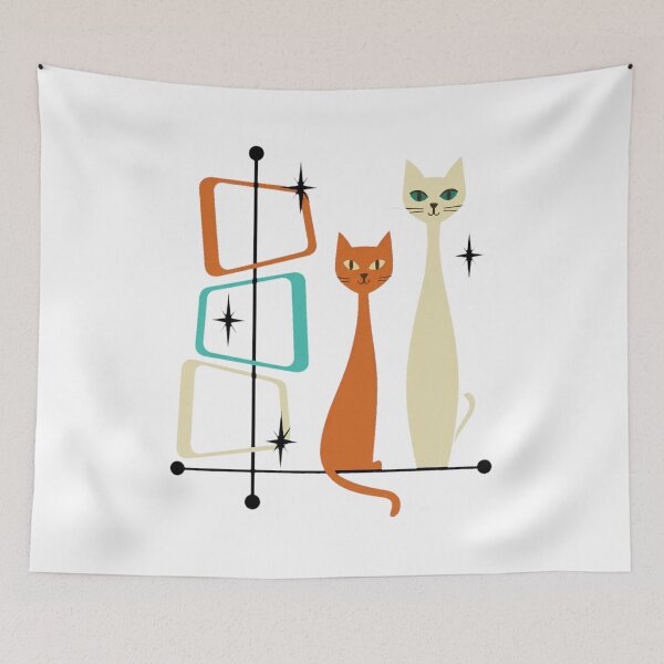 Item preview, Retro Atomic Cats Mid Century Modern Art designed and sold by Dmo3HarkoArt.