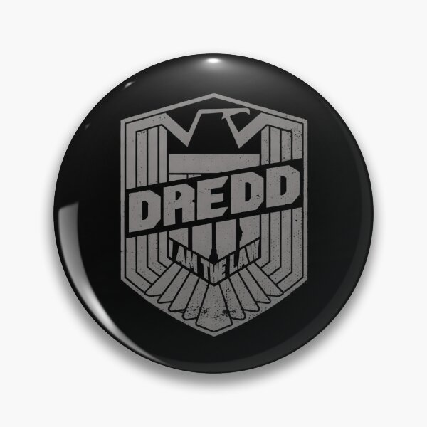 Item preview, Judge Dredd I Am The Law Badge Static Silver Distressed designed and sold by Rafael Barbosa.