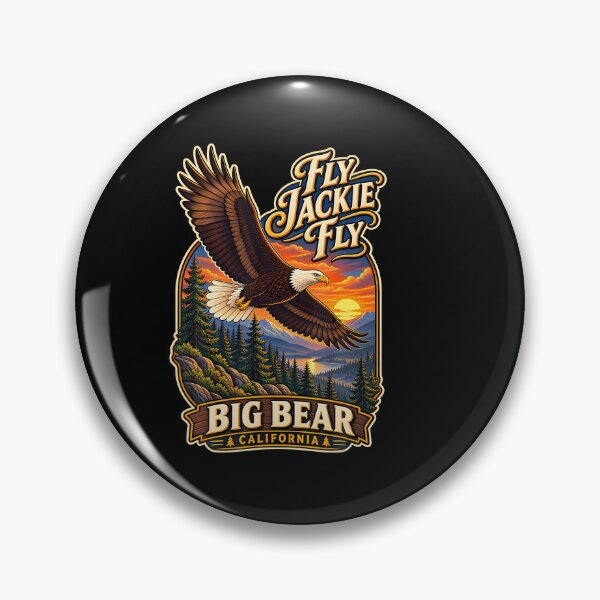 Item preview, Retro Jackie Big Bear Eagle California Wildlife Tribute designed and sold by Amerakstore.