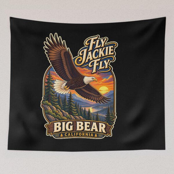Item preview, Retro Jackie Big Bear Eagle California Wildlife Tribute designed and sold by Amerakstore.