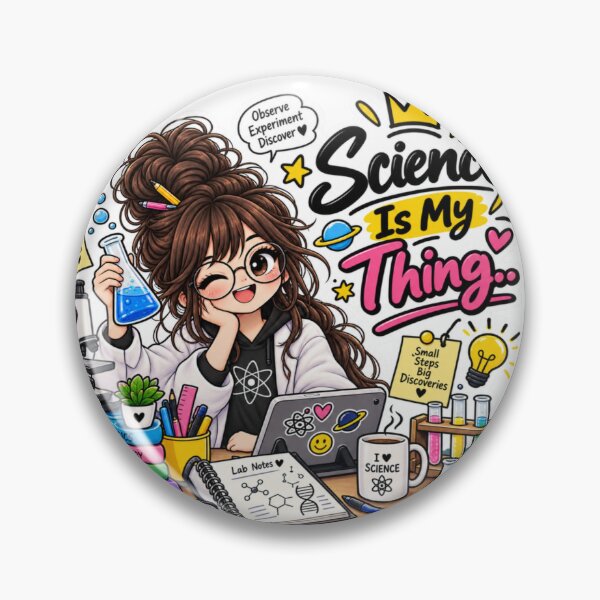 Item preview, Science Is My Thing Cute Scientist Sticker | STEM Student & Science Lover designed and sold by Genzfirevibes.