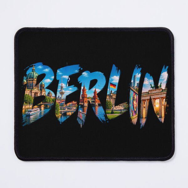 Item preview, Berlin Typography – Iconic Landmarks Travel Art designed and sold by YOFANTZ!.