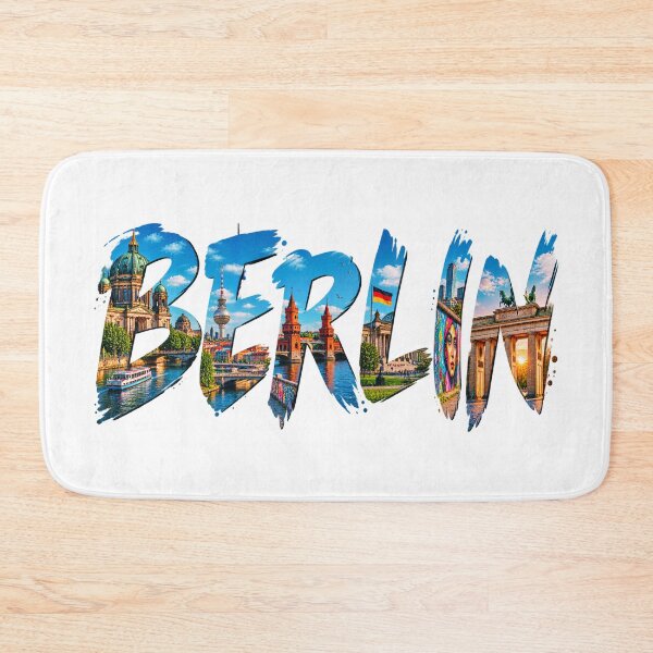Item preview, Berlin Typography – Iconic Landmarks Travel Art designed and sold by YOFANTZ!.