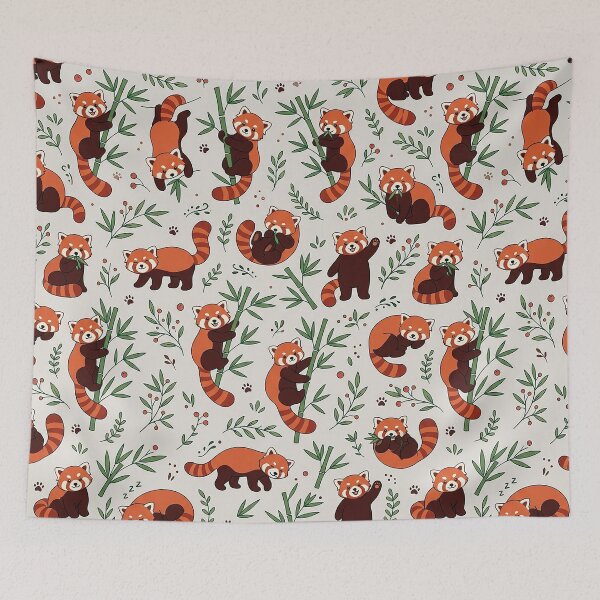 Item preview, Cute Red Panda and Bamboo Forest Seamless Pattern Design by MNS designed and sold by ashenlocs.