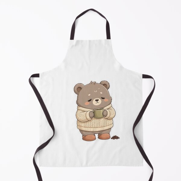 Item preview, Sleepy Cozy Bear with Coffee | Cute Woodland Animal designed and sold by vigzhifushions.