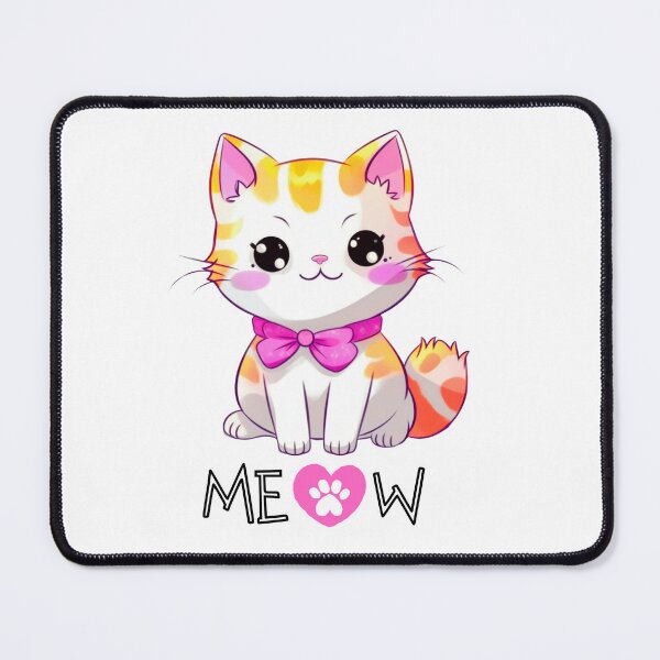 Item preview, Cute Kawaii Cat with Pink Bow – Meow Cat Lover Design designed and sold by teeNova Wear.