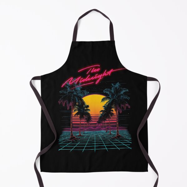 Item preview, The Midnight Palms Synthwave Grid Sunset designed and sold by IrenaMalic.