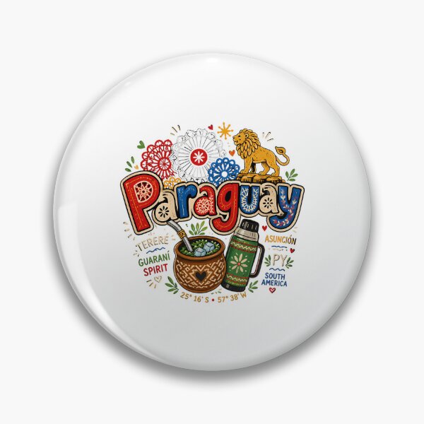 Item preview, Hand Drawn Paraguay Travel Souvenir Landmark Gift designed and sold by carlocurley.