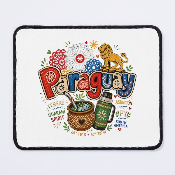 Item preview, Hand Drawn Paraguay Travel Souvenir Landmark Gift designed and sold by carlocurley.