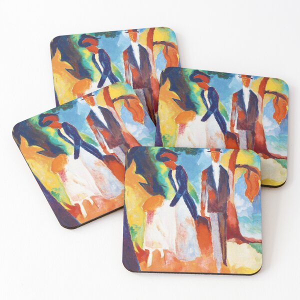 Item preview, People by the Blue Lake by August Macke designed and sold by VenusArt7.