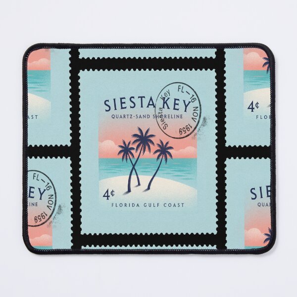 Item preview, Siesta Key Florida Quartz Sand Palm Coast Stamp Sticker designed and sold by stickercuffs.