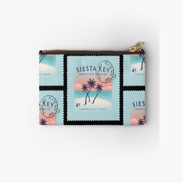 Item preview, Siesta Key Florida Quartz Sand Palm Coast Stamp Sticker designed and sold by stickercuffs.