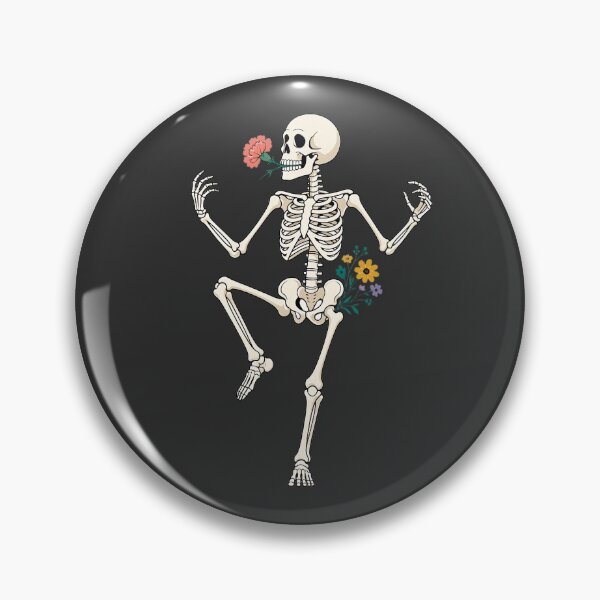Item preview, Funny Dancing Skeleton with Flowers – Floral Skeleton Dance designed and sold by SweetLilith.