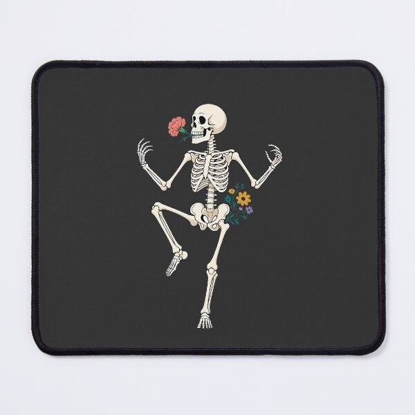 Item preview, Funny Dancing Skeleton with Flowers – Floral Skeleton Dance designed and sold by SweetLilith.