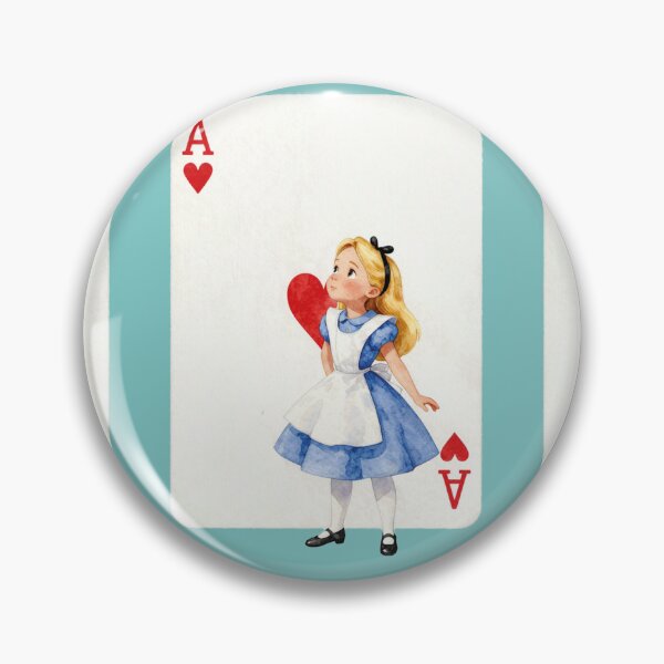 Item preview, Alice in Wonderland Ace of Hearts Card Watercolor Art designed and sold by WildArtIT.