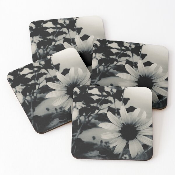 Item preview, Silvertone Monochrome Sunflower Photograph designed and sold by meganlaub1.