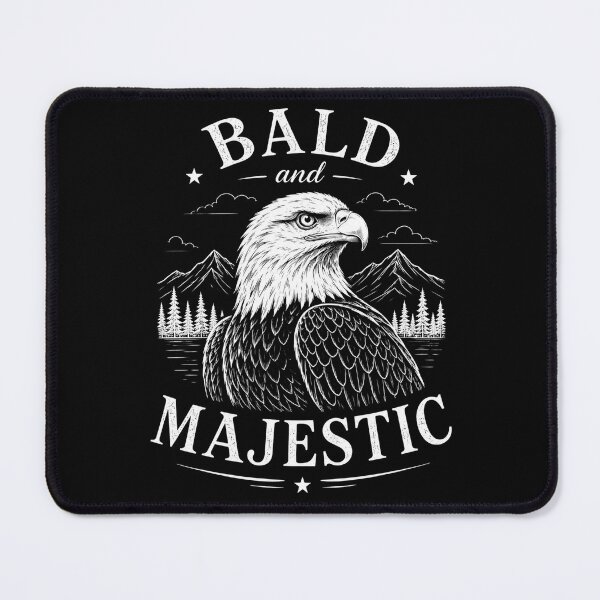 Item preview, Bald and Majestic, Funny Bald Eagle designed and sold by perkmingStudio.