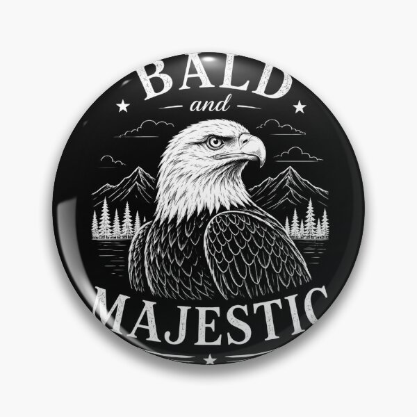 Item preview, Bald and Majestic, Funny Bald Eagle designed and sold by perkmingStudio.