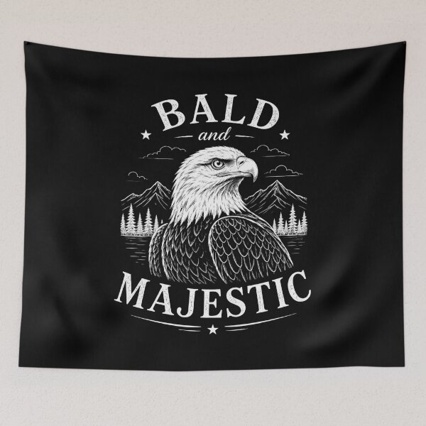 Item preview, Bald and Majestic, Funny Bald Eagle designed and sold by perkmingStudio.