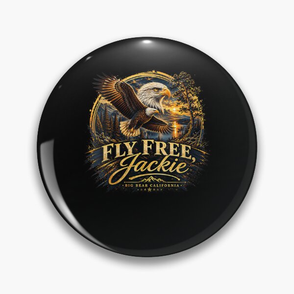 Item preview, Fly Free Jackie Big Bear Bald Eagle Memorial Tribute designed and sold by Amerakstore.
