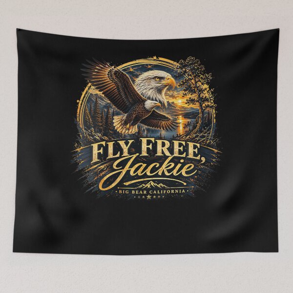 Item preview, Fly Free Jackie Big Bear Bald Eagle Memorial Tribute designed and sold by Amerakstore.