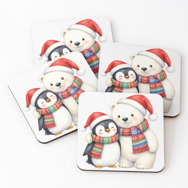 Item preview, Cute Christmas Penguin and Polar Bear designed and sold by naragon4289.